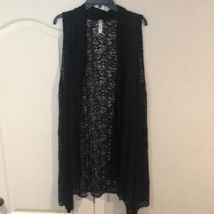 Giddy Up Glamour Black Lace Duster